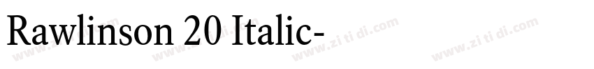Rawlinson 20 Italic字体转换